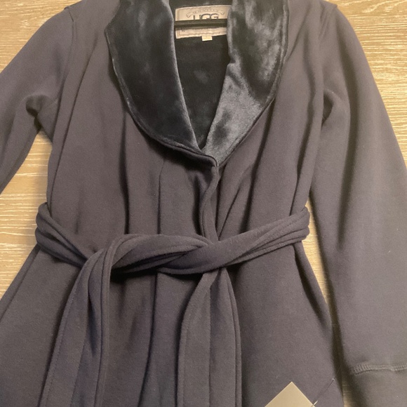 Ugg Duffield Navy Robe, Size L - Picture 4 of 5